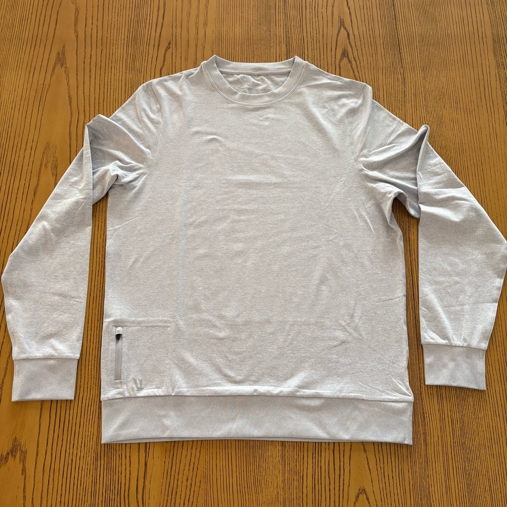 Vuori Ponto Performance Crew Pullover - Platinum